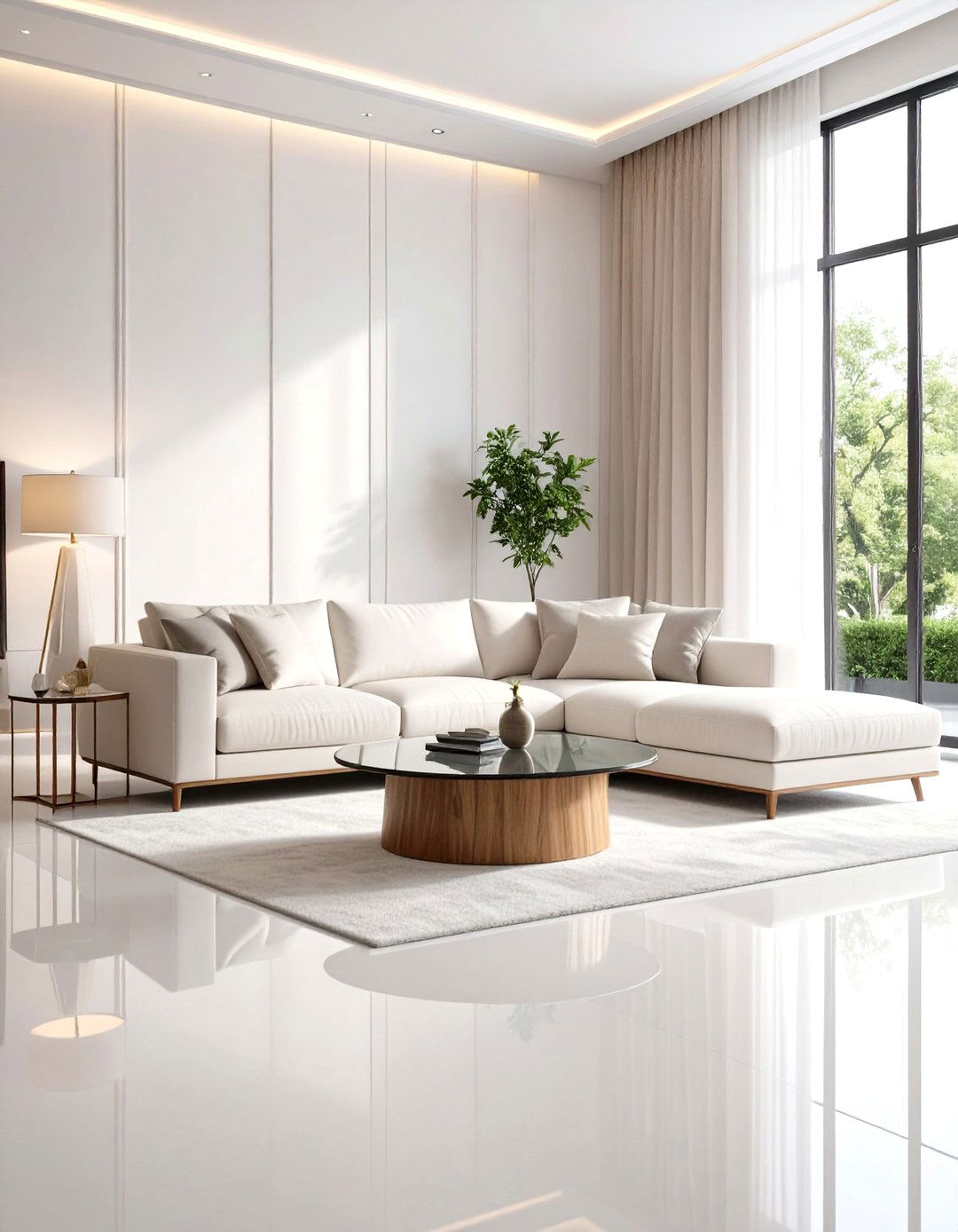 High Gloss Epoxy Flooring - 30 living room floor ideas