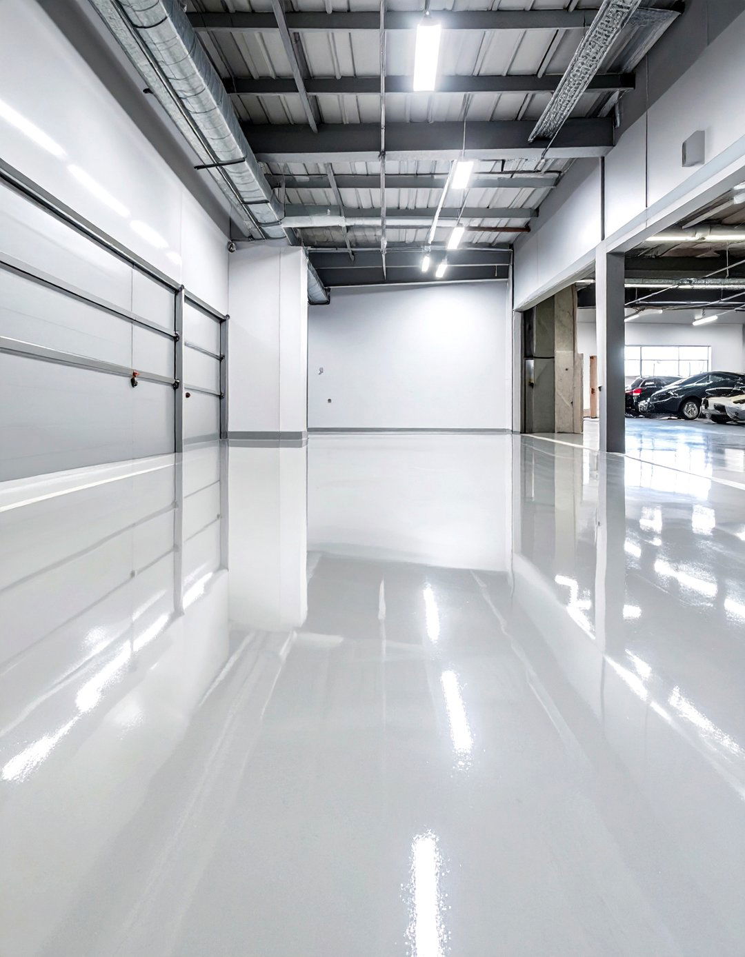 High Gloss Epoxy Paint Finish - 30 cheap garage wall ideas