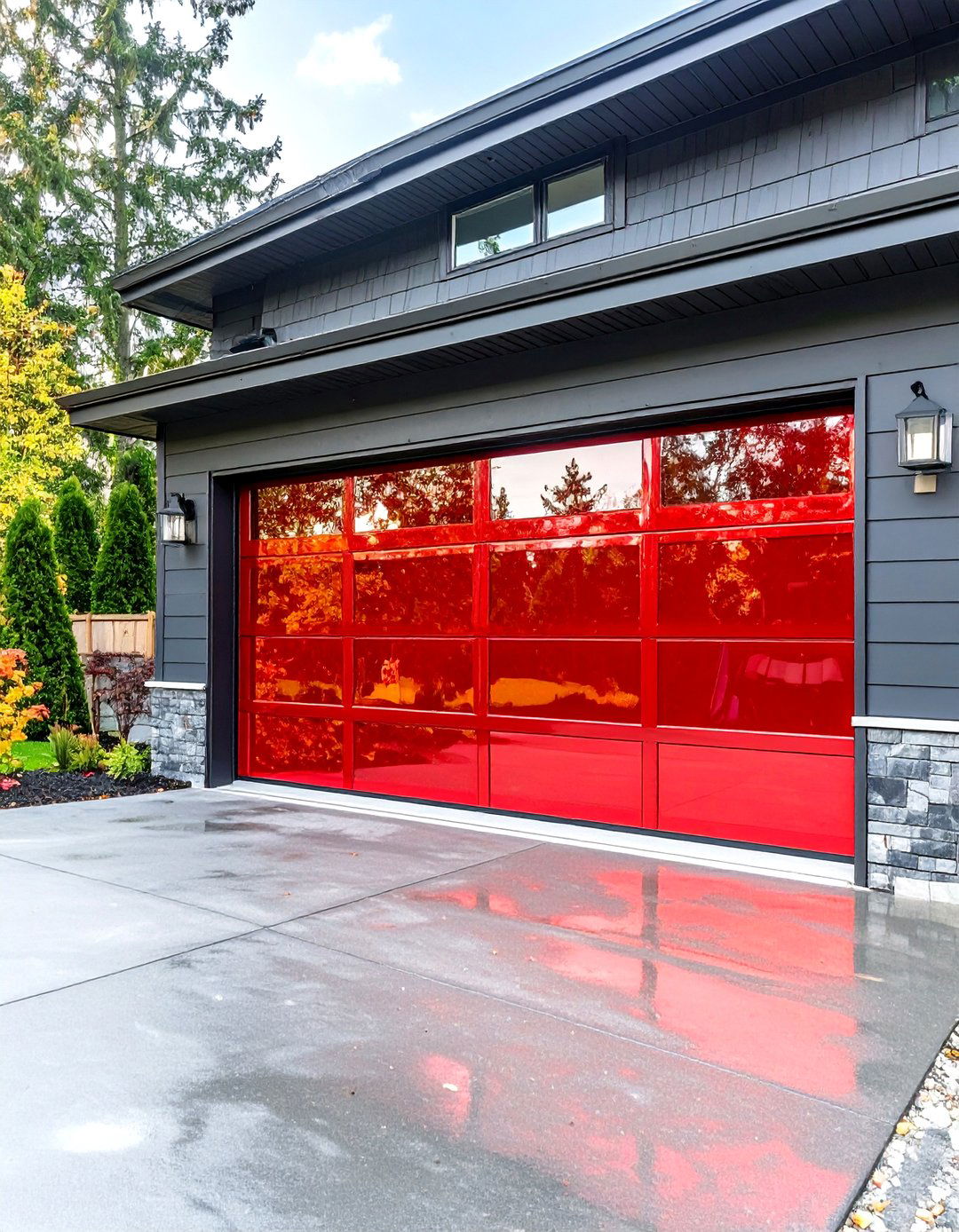 High Gloss Finish Garage Door - 30 garage door paint ideas