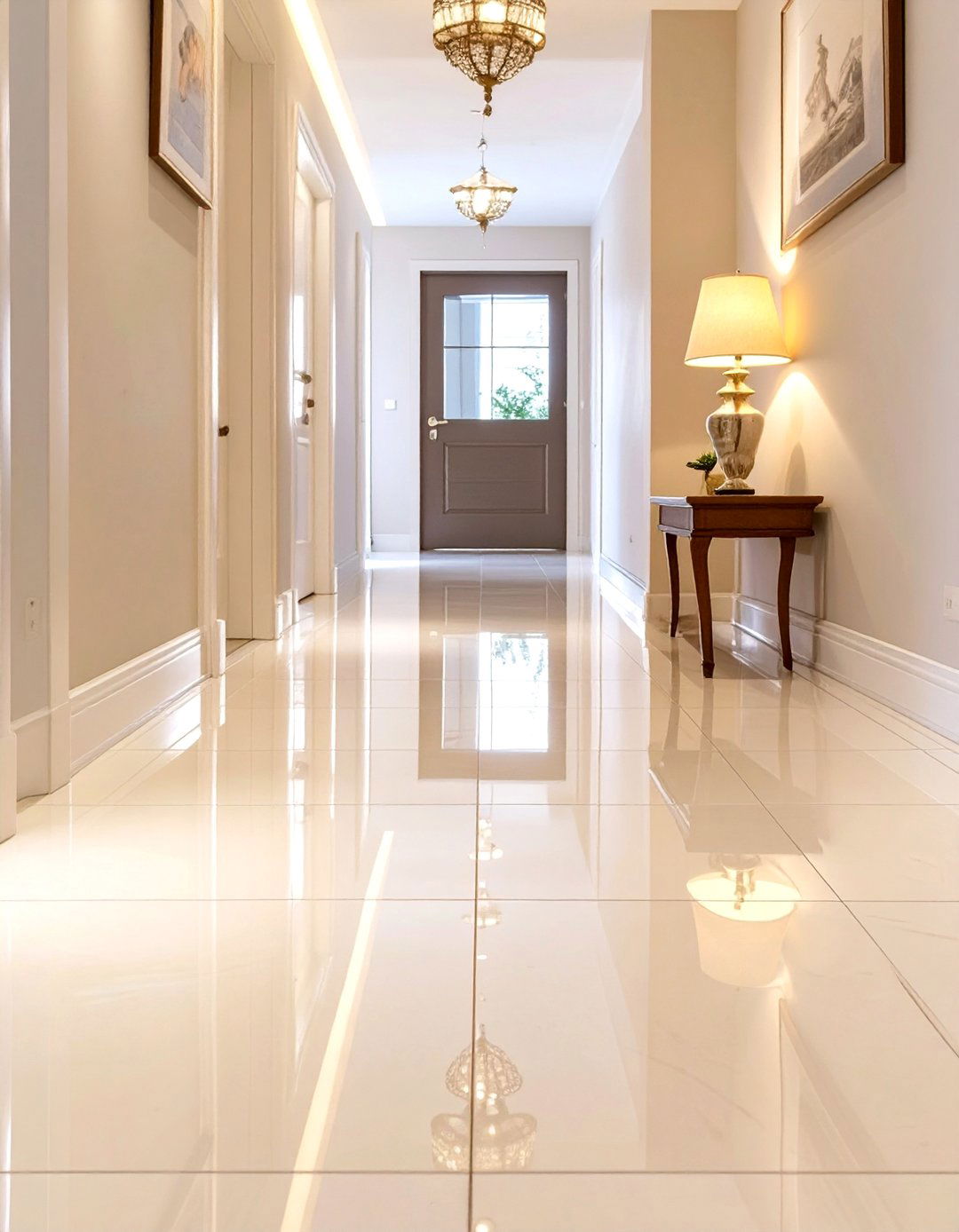 High Gloss Finish Tile Floor - 30 small entryway tile floor ideas