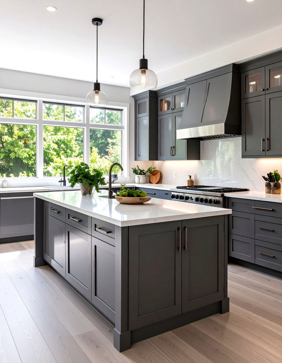 High Gloss Grey Modern Kitchen - 30 grey kitchen cabinets ideas