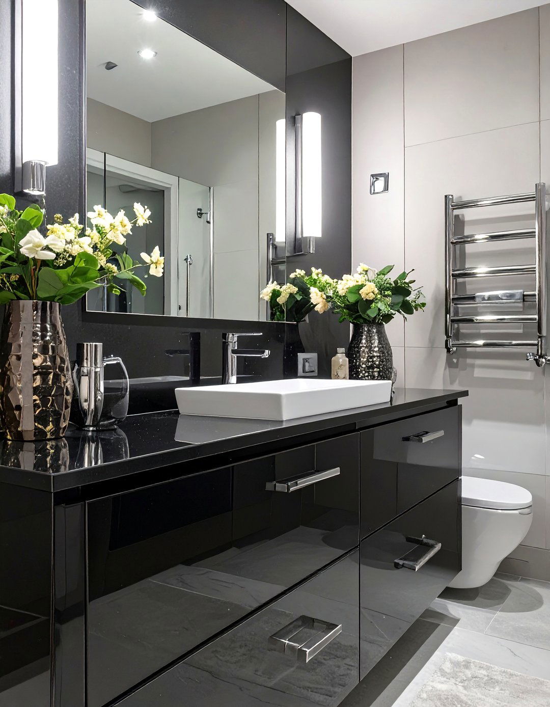 High Gloss Lacquer Bathroom Cabinet - 30 bathroom storage cabinet ideas