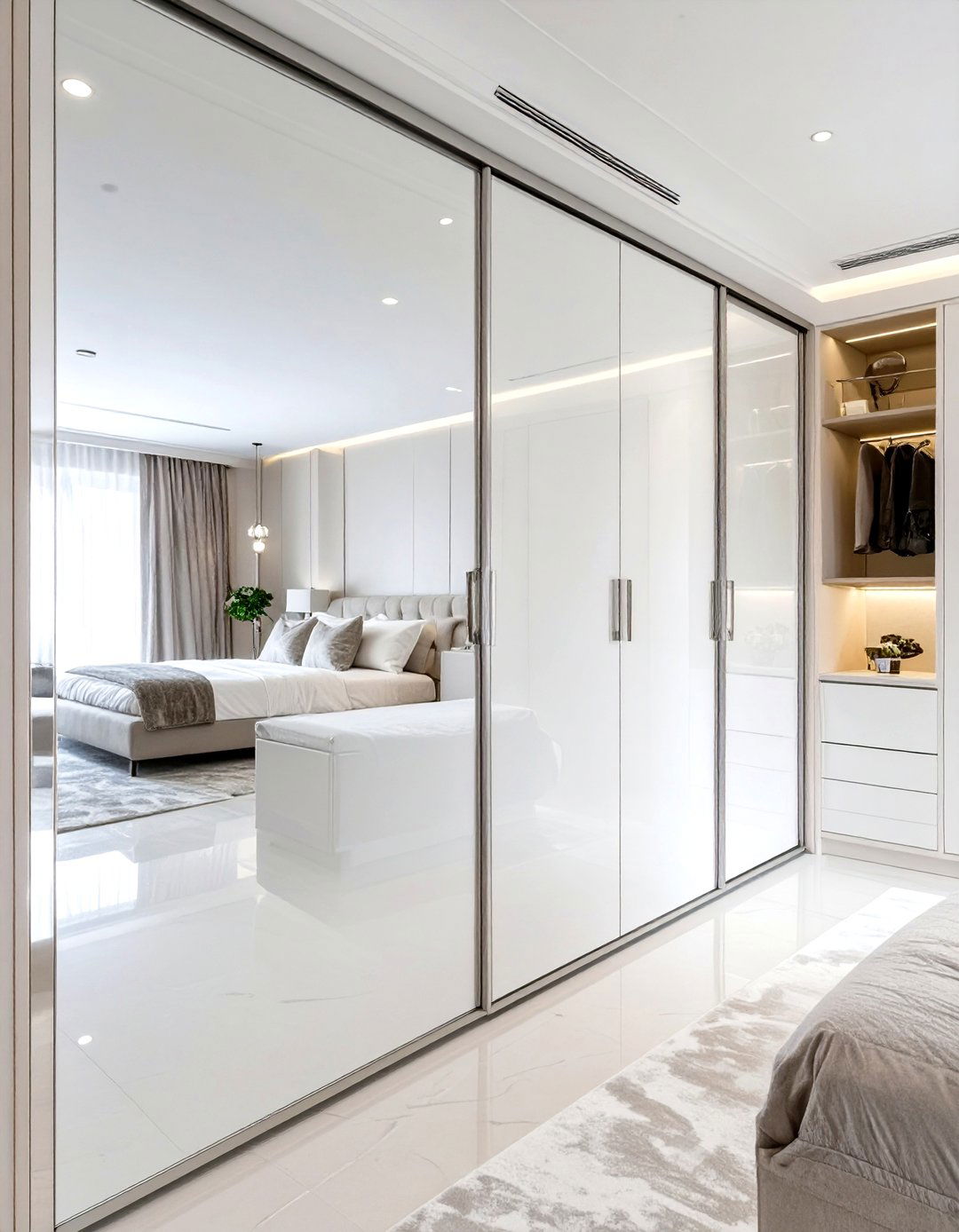 High Gloss Lacquer Doors - 30 closet door ideas for bedroom