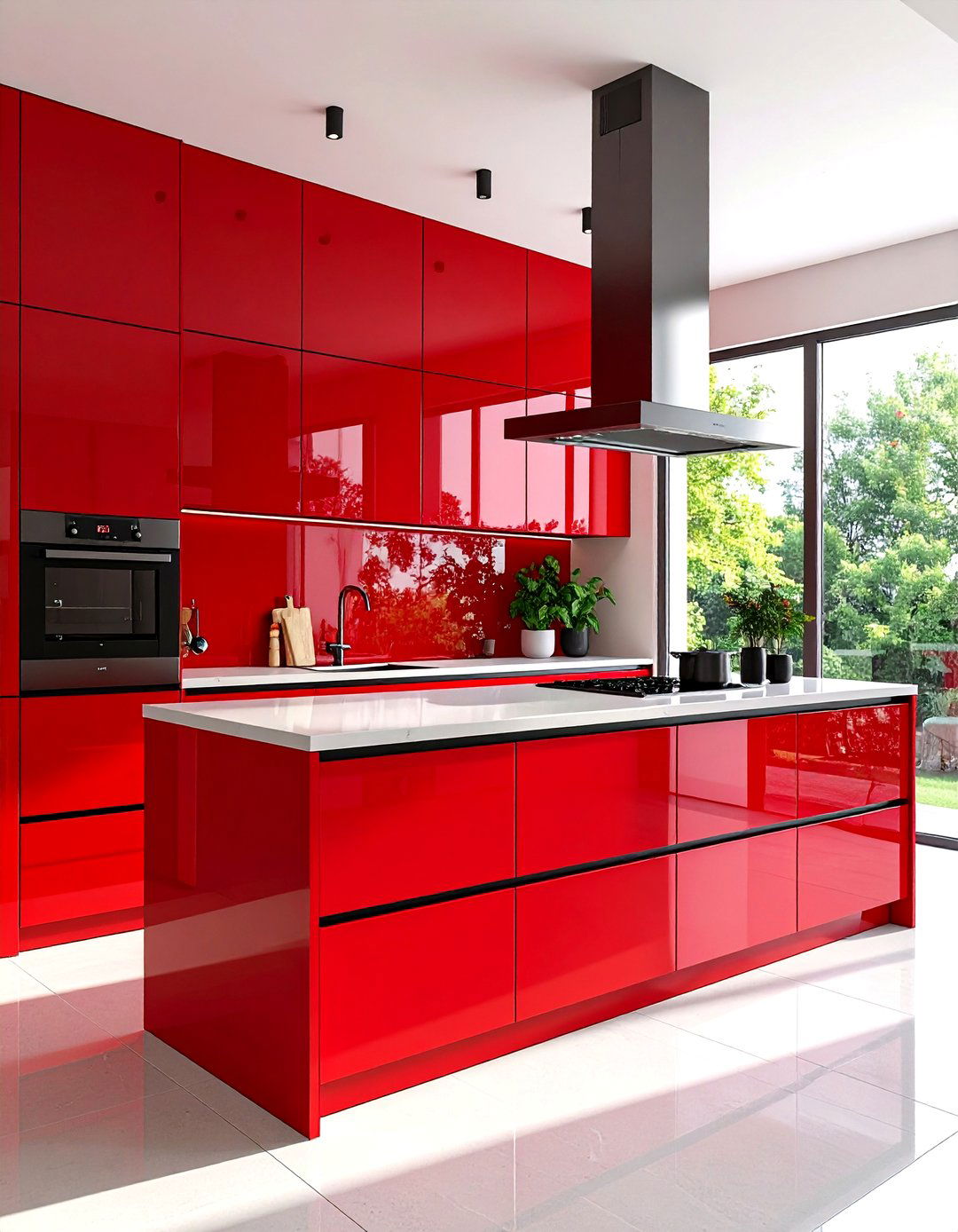 High Gloss Lacquer Kitchen Wall - 30 kitchen wall ideas
