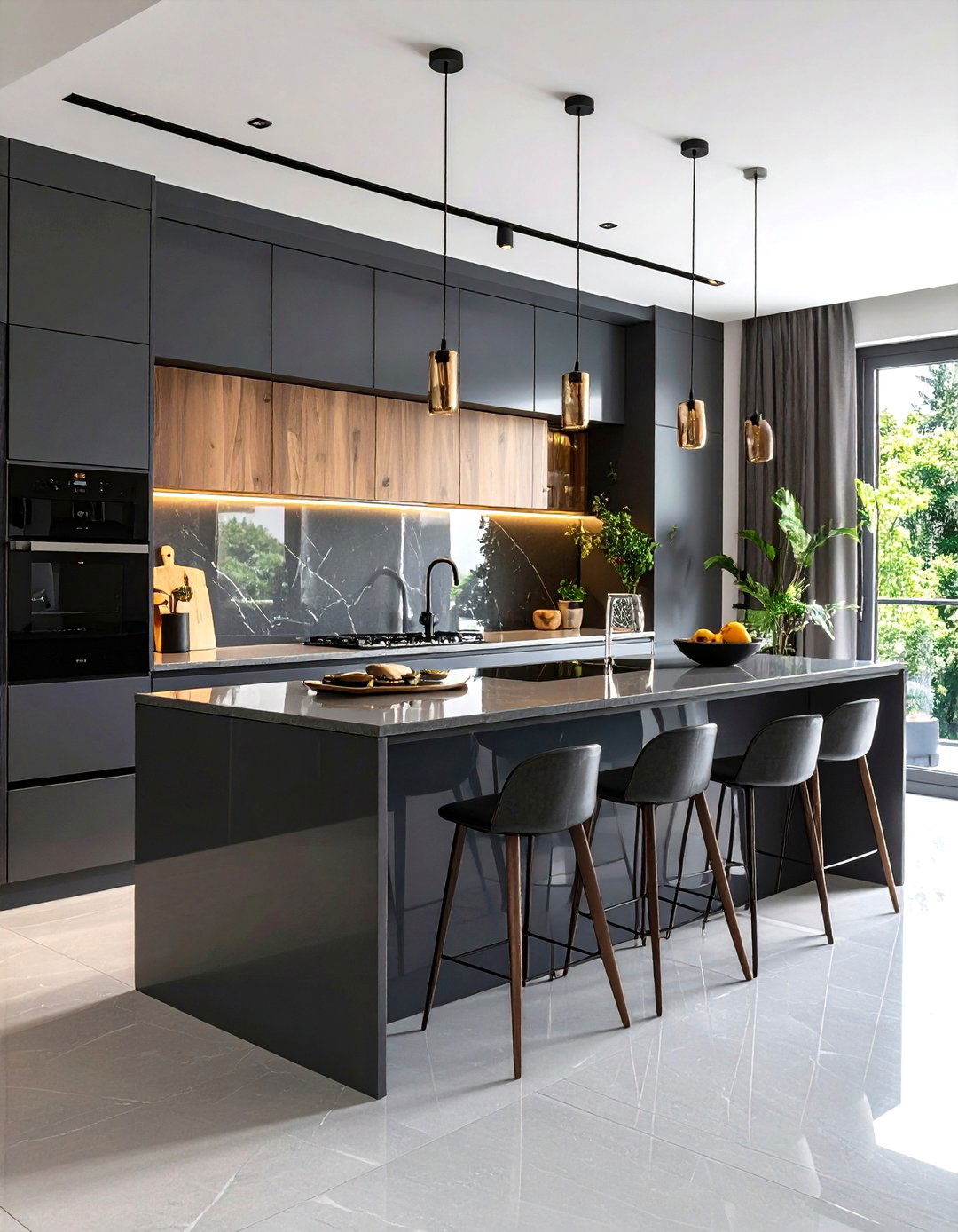 High Gloss Lacquered Finishes - 30 kitchen backsplash ideas 2025