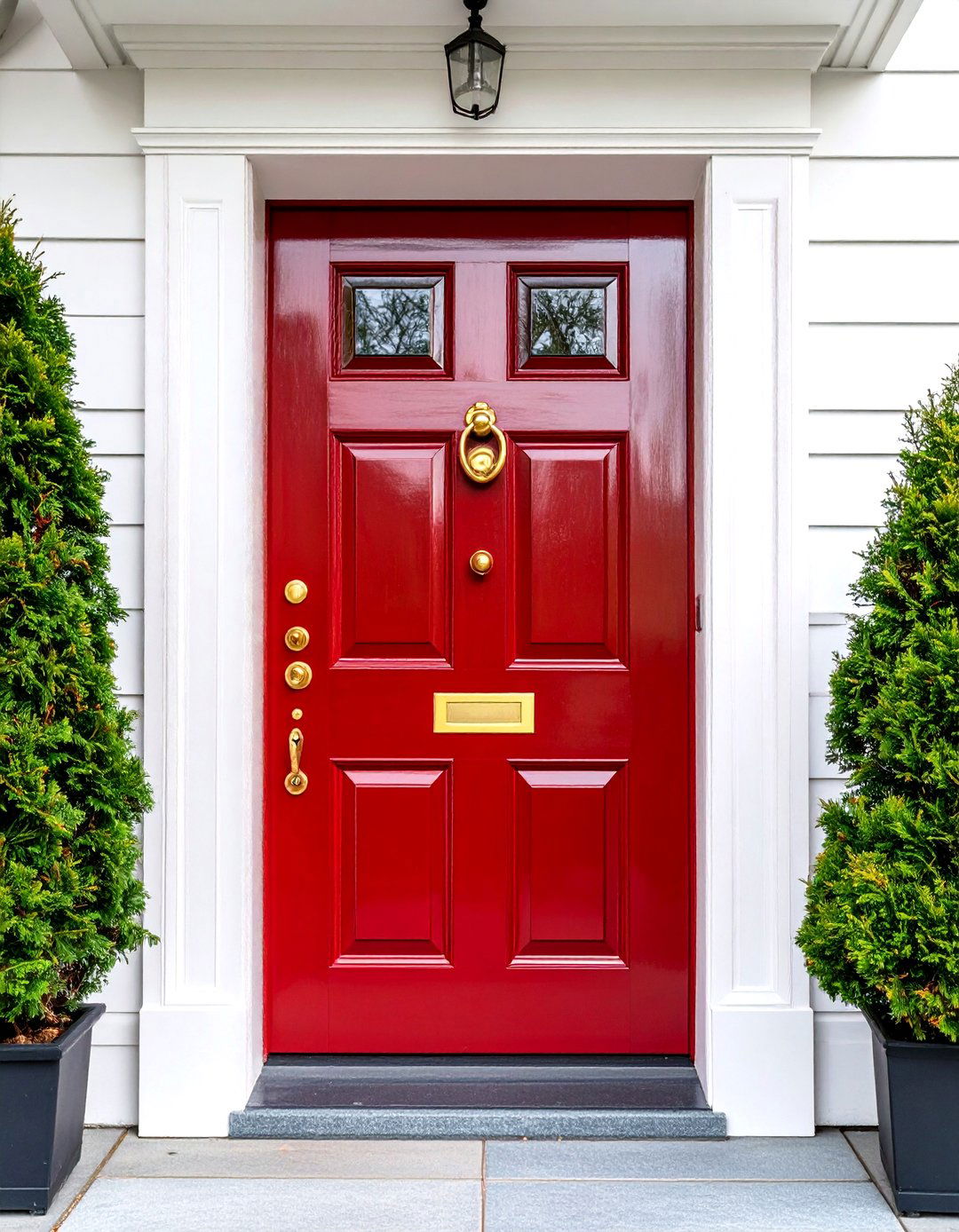 High Gloss Lacquered Front Door - 30 entryway front door ideas