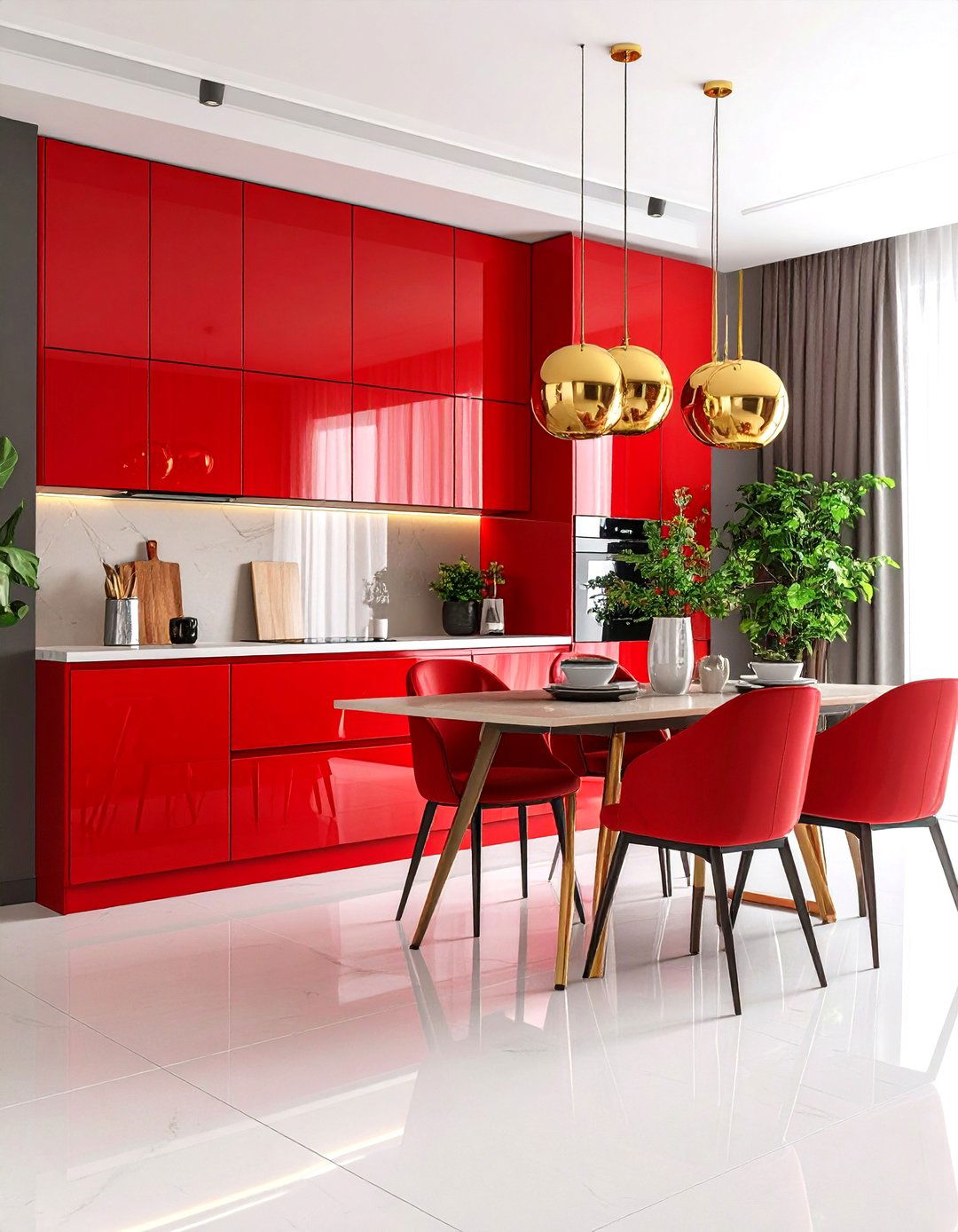 High Gloss Lacquered Surfaces - 30 post modern interior design ideas