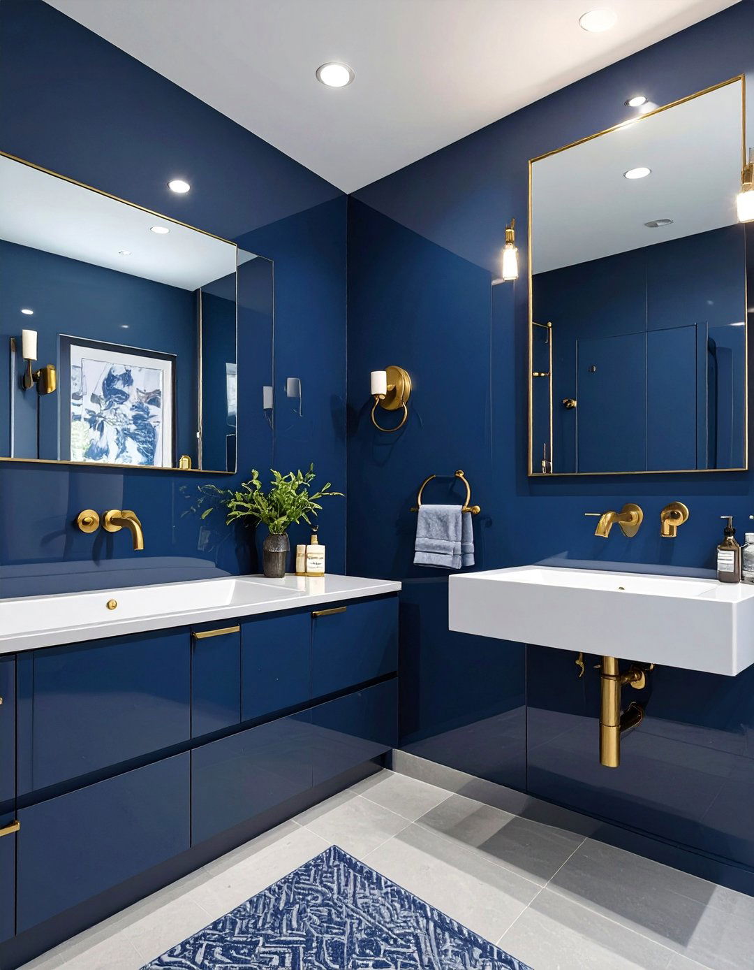 High Gloss Paint Finish Bathroom - 30 bathroom painting ideas