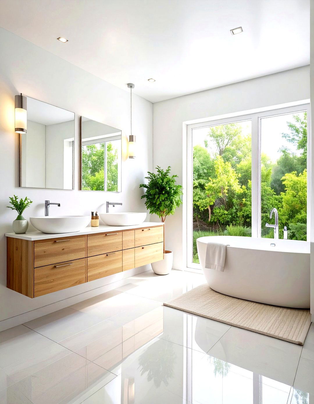 High Gloss Paint Finishes - 30 remodel small bathroom ideas
