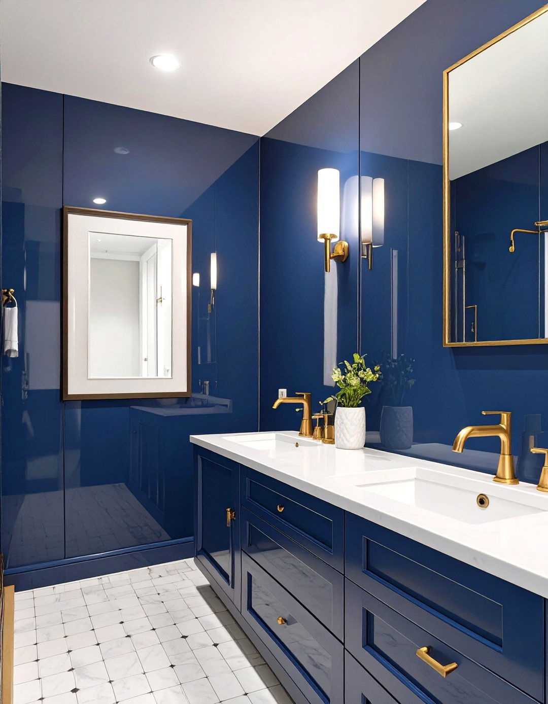 High Gloss Paint Half Bathroom - 30 half bathroom decor ideas