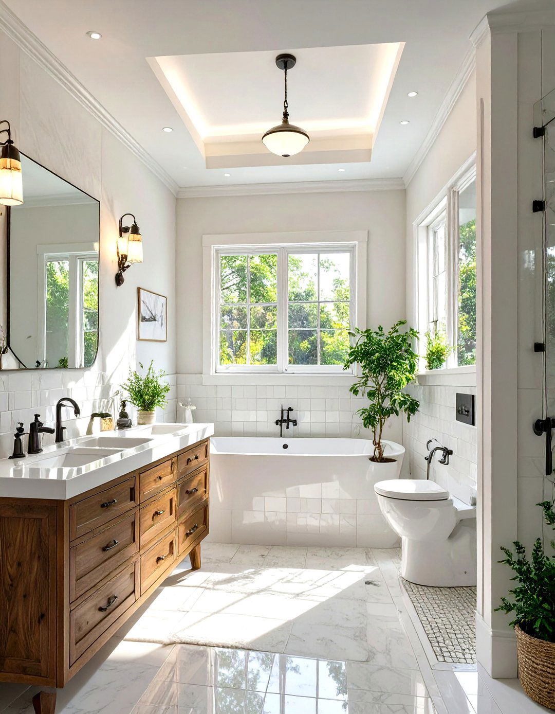 High Gloss Paint for Reflecting Light - 30 small basement bathroom ideas