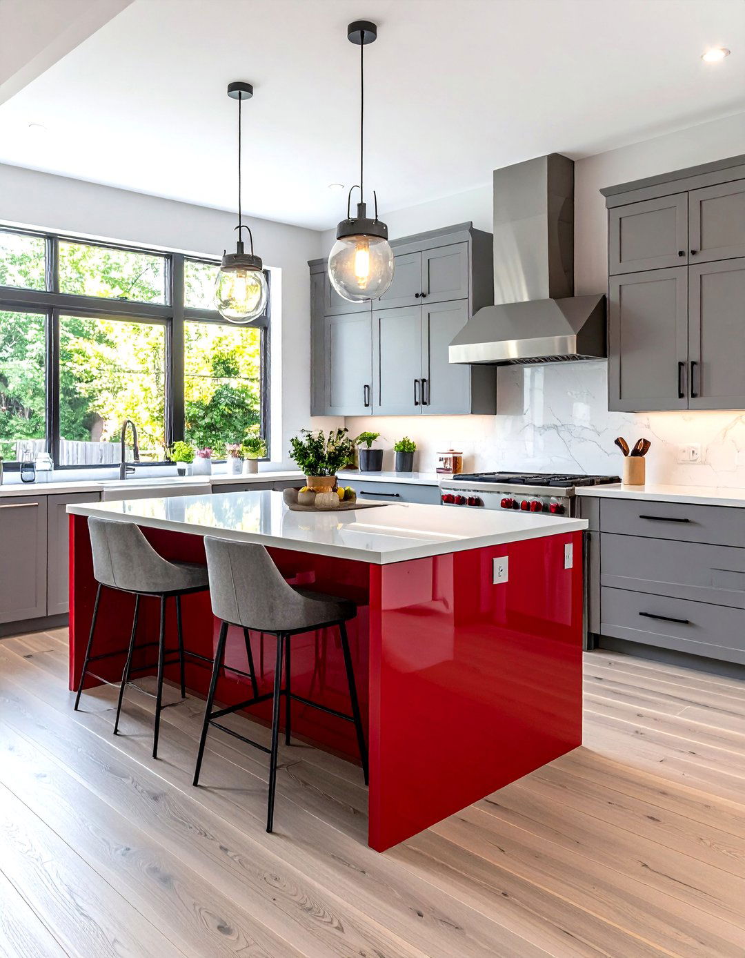 High Gloss Red Kitchen Accents - 30 kitchen colors ideas