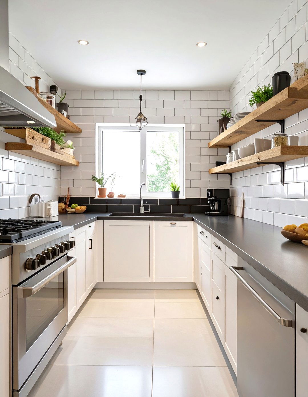 High Gloss Subway Kitchen Tiles - 30 modern kitchen tiles design ideas