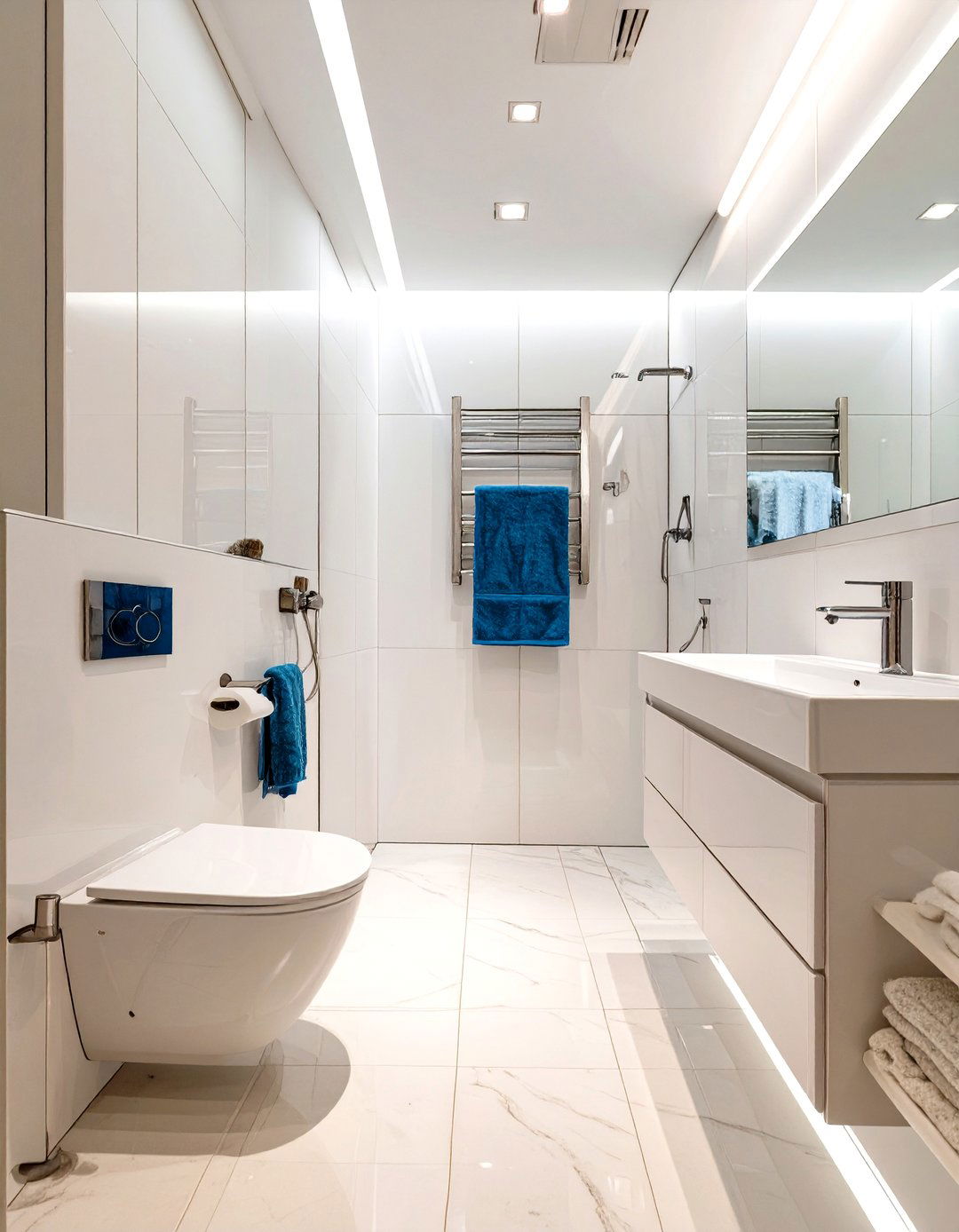High Gloss White Bathroom Wall Panels - 30 bathroom wall panels ideas