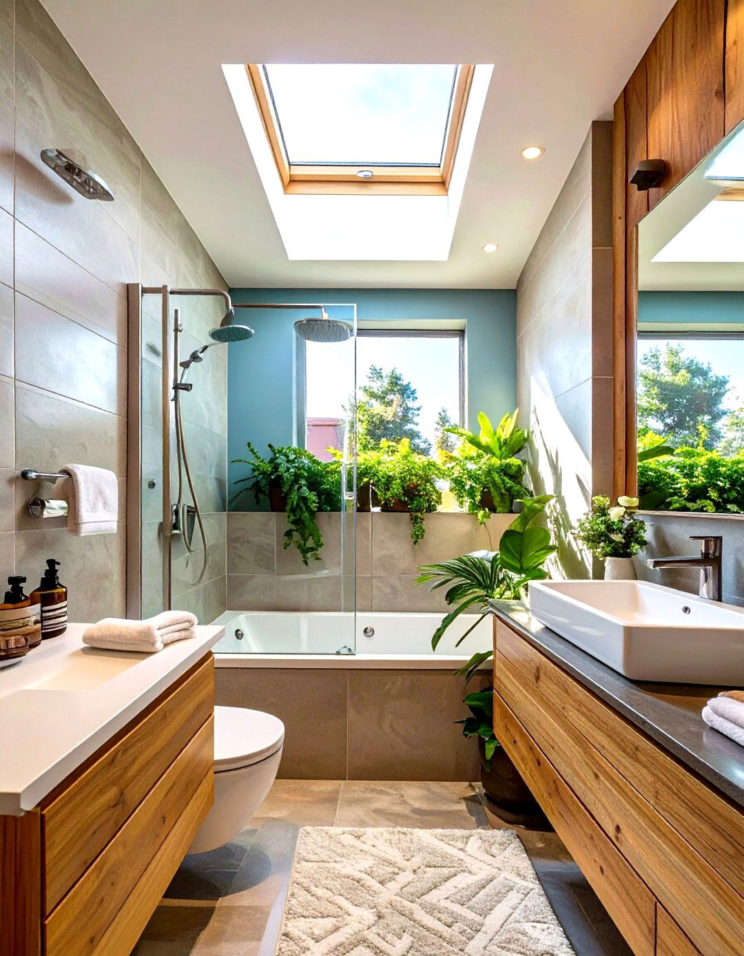 High Placed Window for Natural Light - 30 small bathroom decor ideas