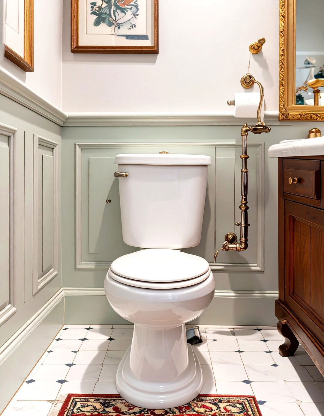High Tank Pull Chain Toilet - 30 victorian bathroom ideas