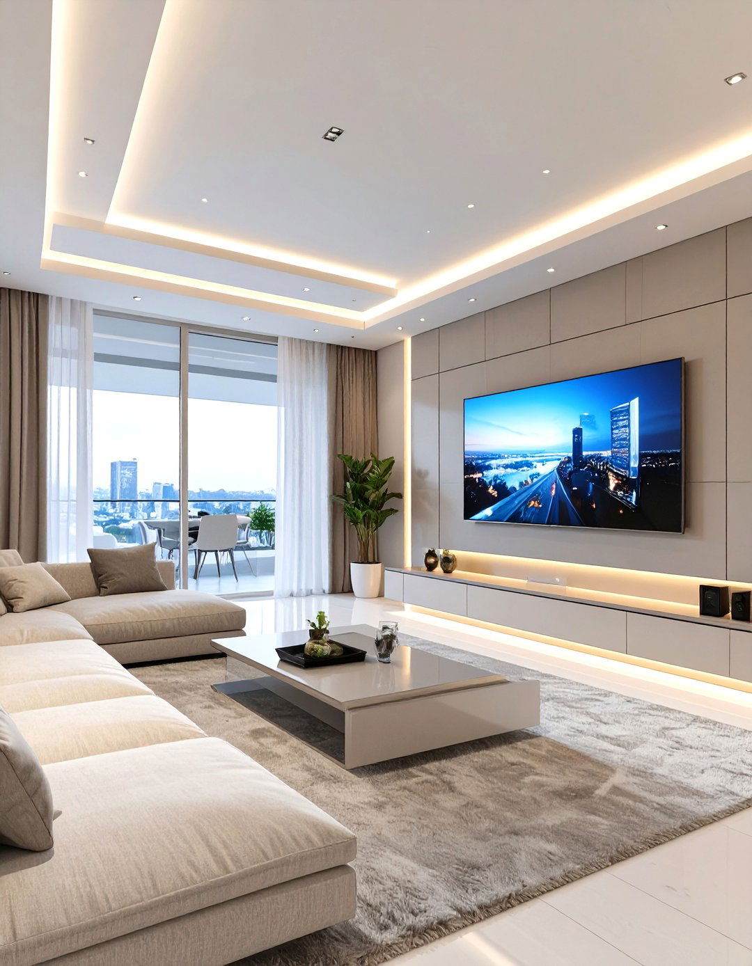 High Tech Smart Living Room - 30 big living room ideas