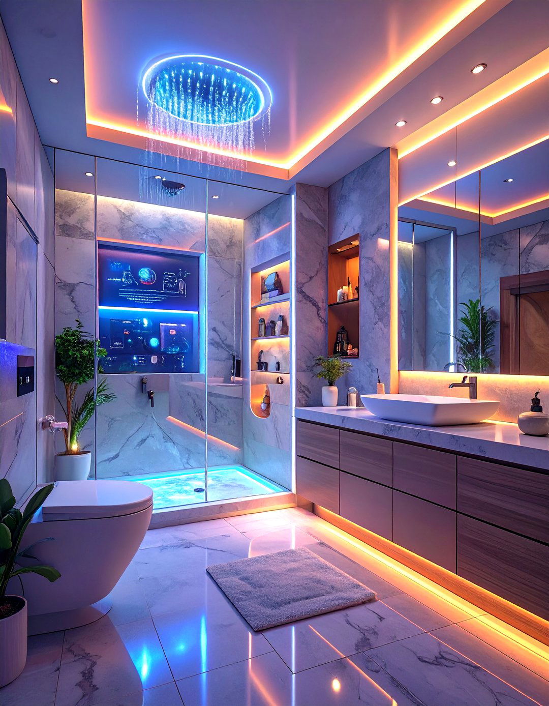 High Tech Smart Master Bathroom - 30 master bathroom designs