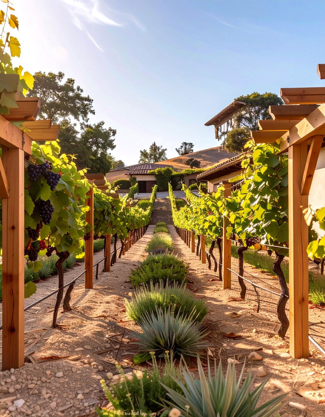 Hillside Vineyard with Grapevines - 30 sloped backyard ideas