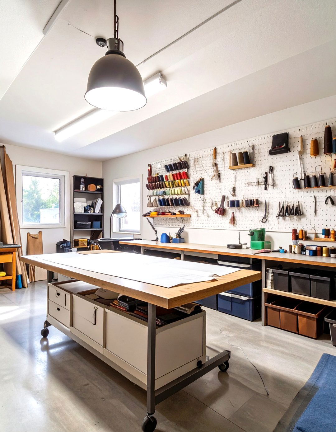 Hobby and Crafting Station Garage - 30 garage layout ideas