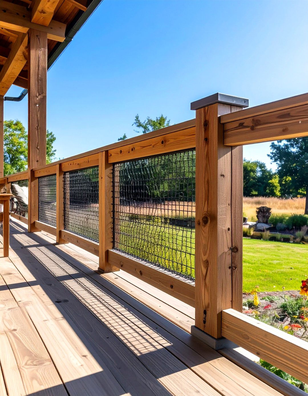 Hog Wire Panel Deck Handrail - 30 deck handrail ideas