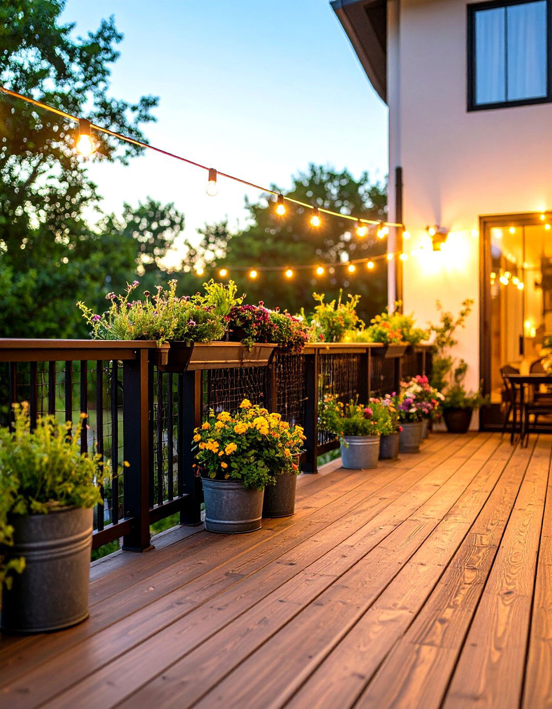 Hog Wire Panel Railing - 30 deck railings ideas