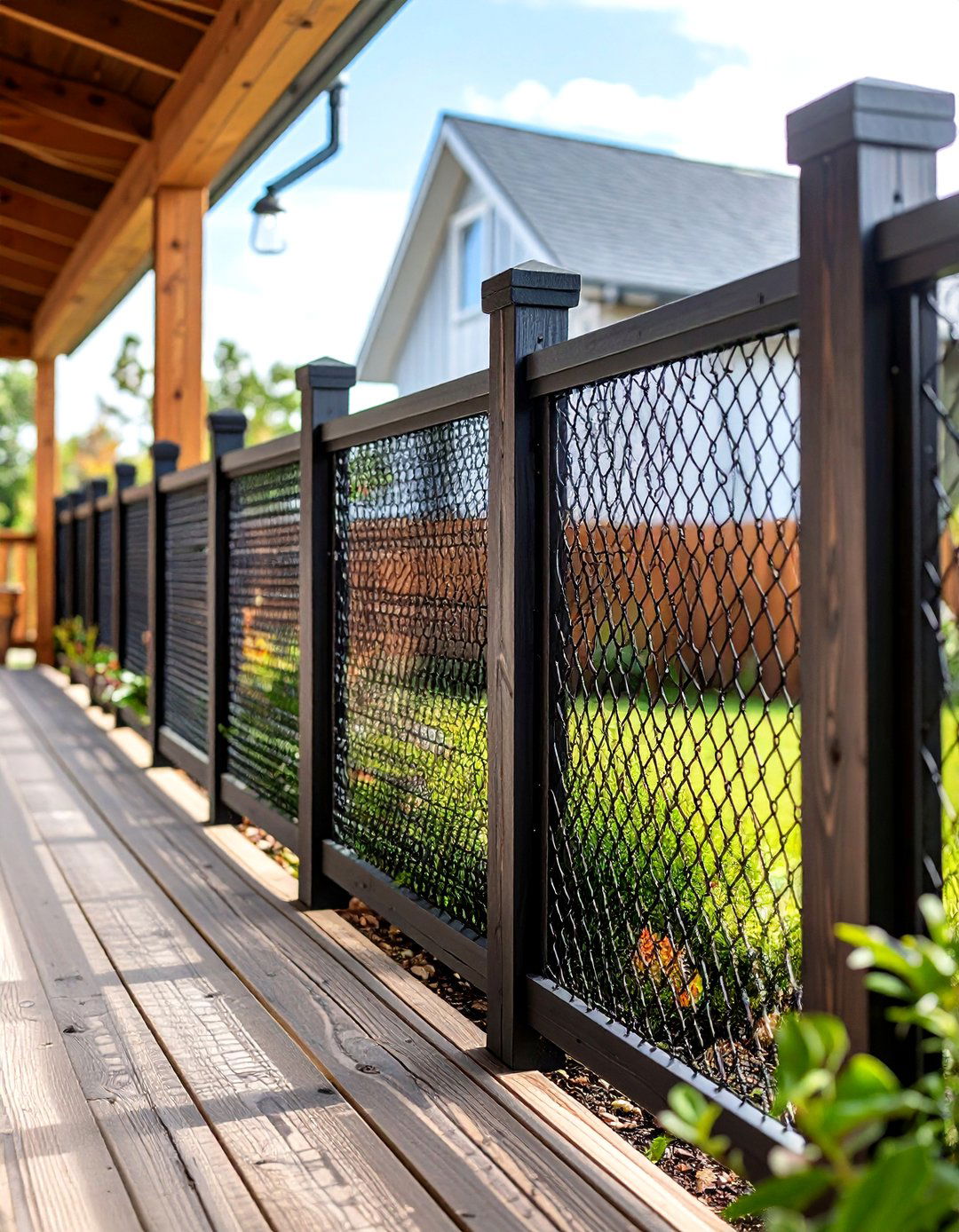 Hog Wire Porch Fence - 30 porch fence ideas