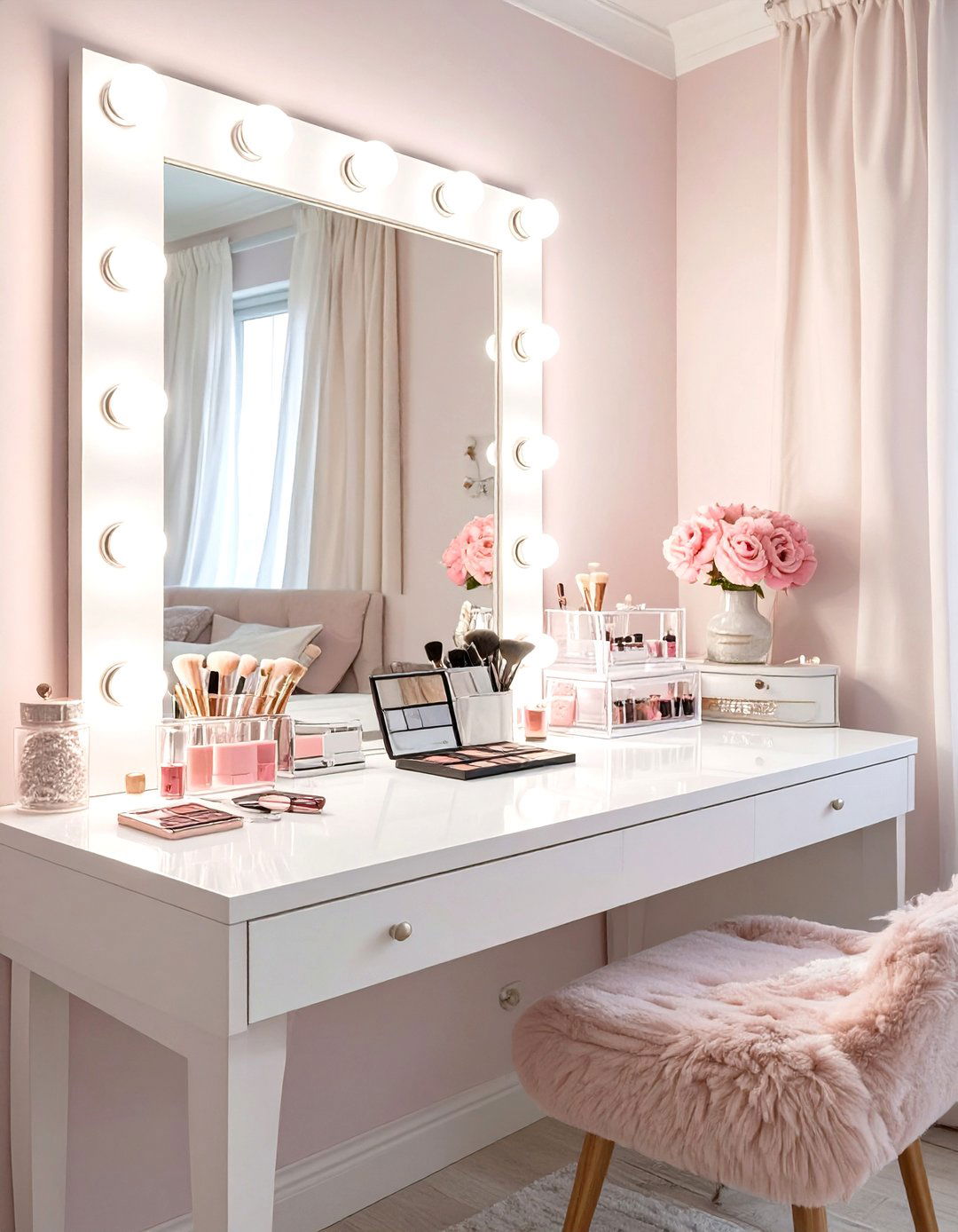 Hollywood Glam Vanity Area - 30 teenage girl room ideas
