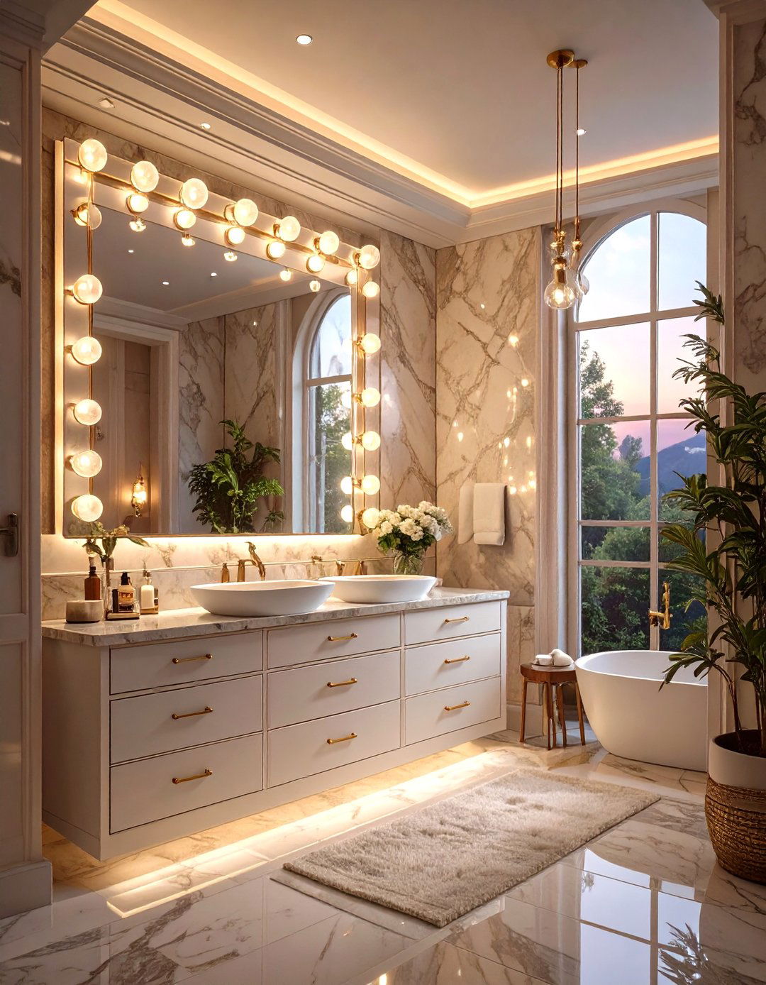 Hollywood Globe Bulb Bathroom Lighting - 30 bathroom lighting ideas over mirror