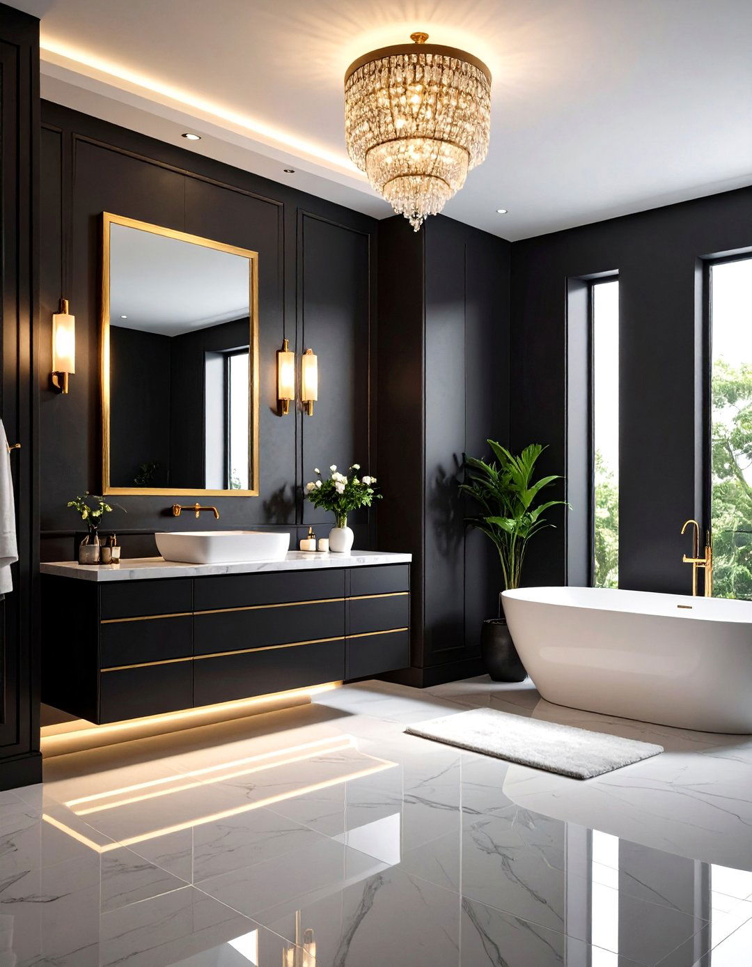 Hollywood Regency Bathroom Glam - 30 5x8 bathroom remodel ideas