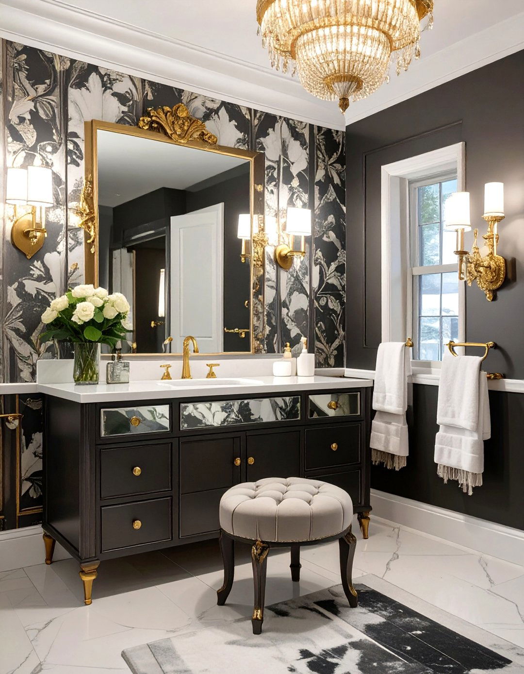 Hollywood Regency Bathroom Glamour - 30 bathroom interior design ideas
