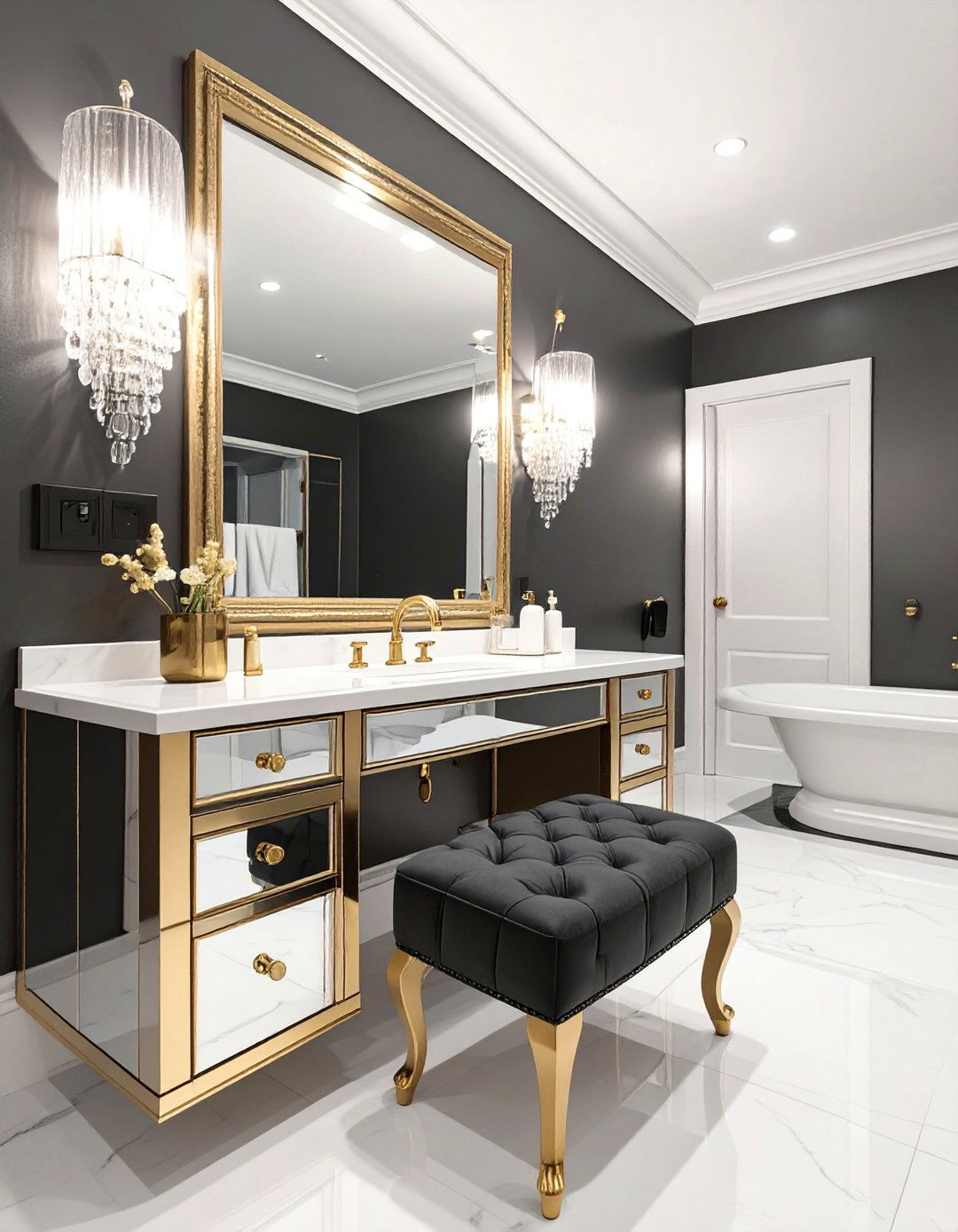 Hollywood Regency Bathroom Planner - 30 bathroom design tool ideas