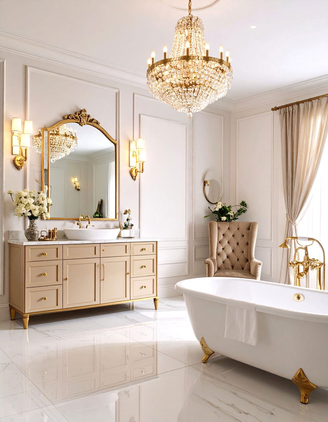Hollywood Regency Bathroom - 30 3d bathroom design ideas