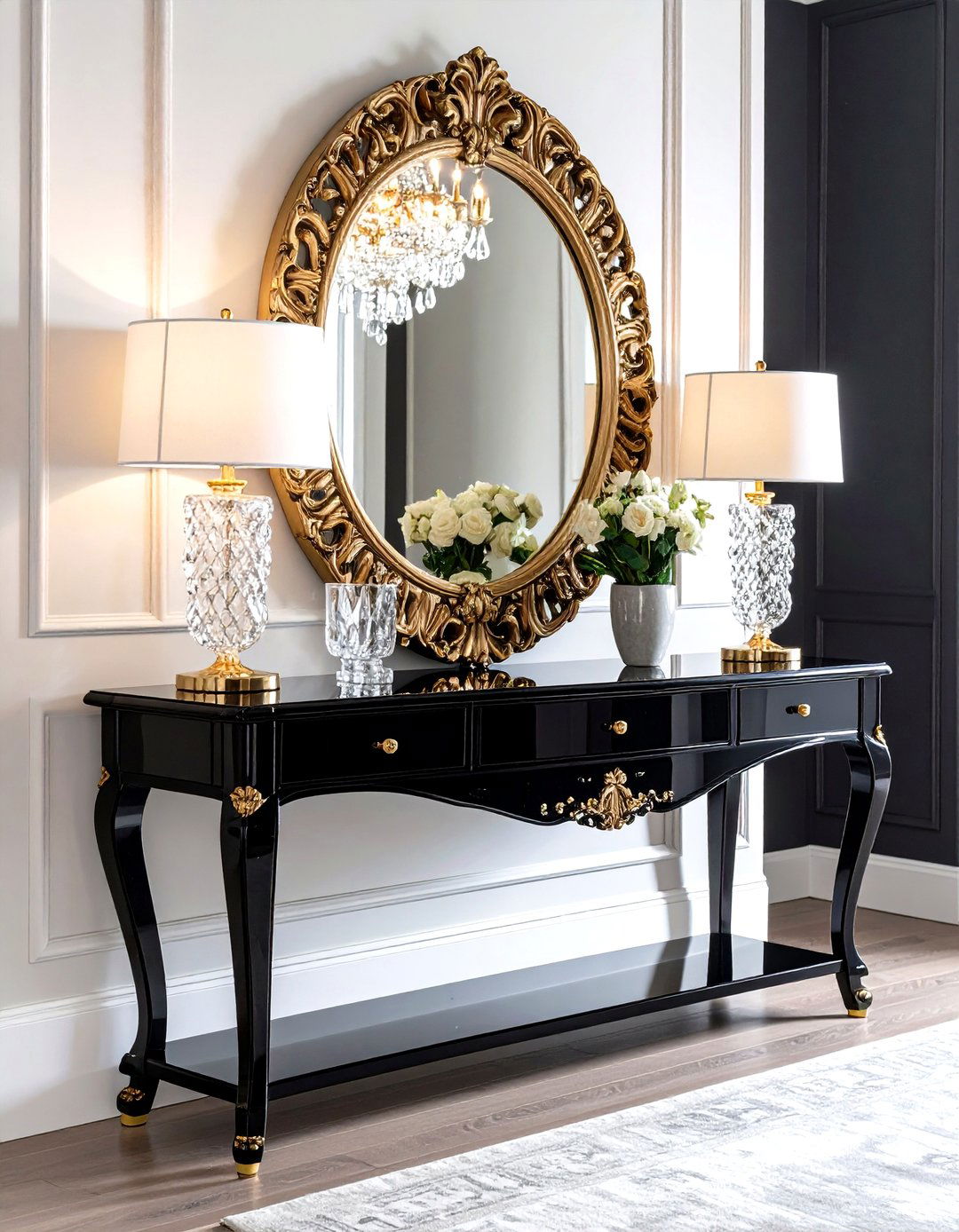 Hollywood Regency Console Table - 30 entryway console table decor ideas