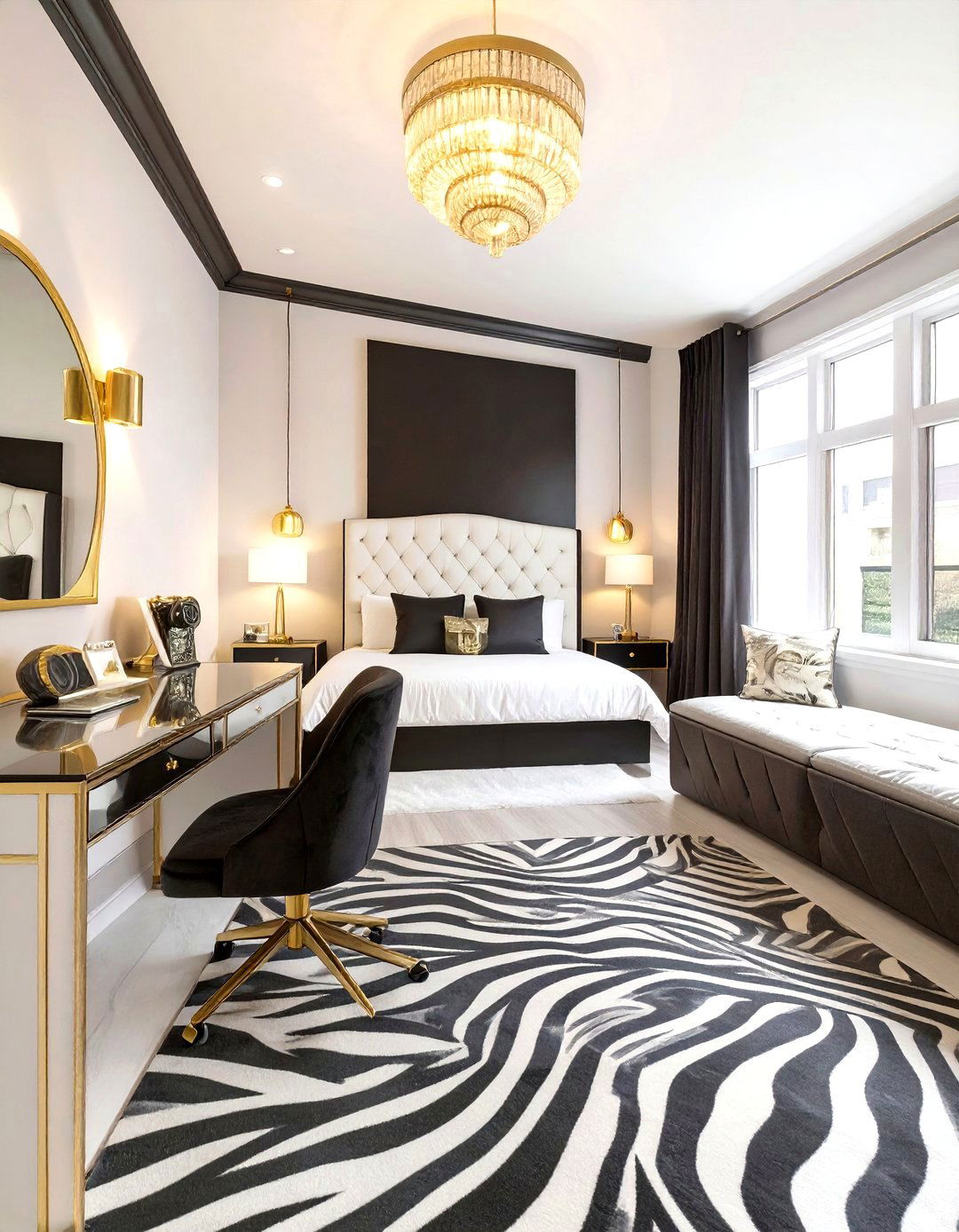 Hollywood Regency Dorm Room - 30 college dorm ideas