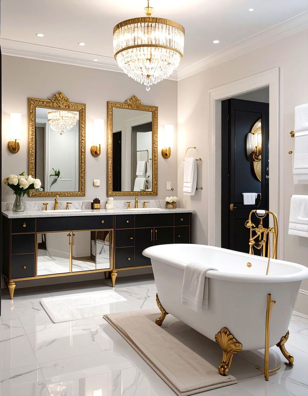 Hollywood Regency Glam Bathroom - 30 home design furniture ideas