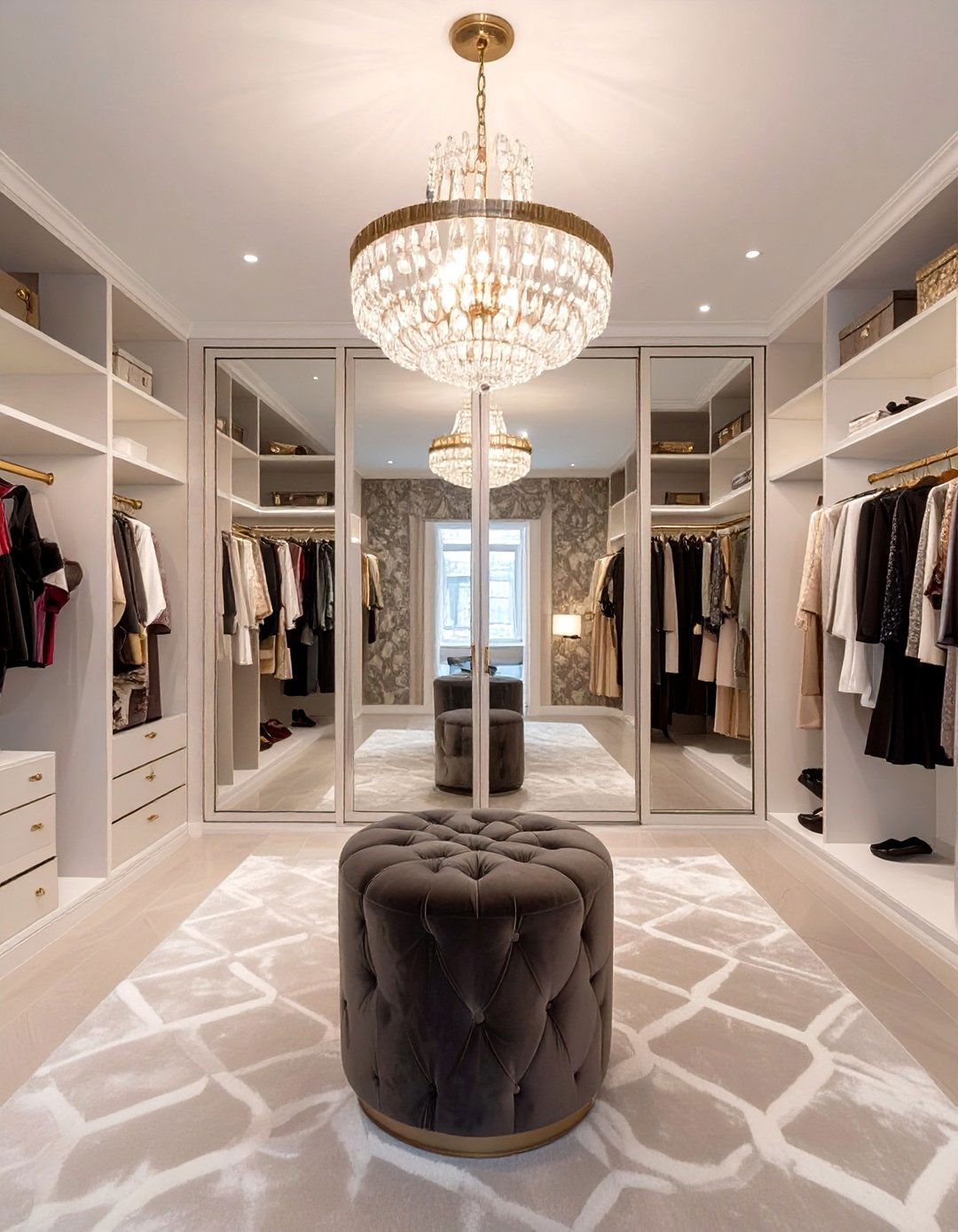 Hollywood Regency Glam Closet - 30 interior design rendering ideas