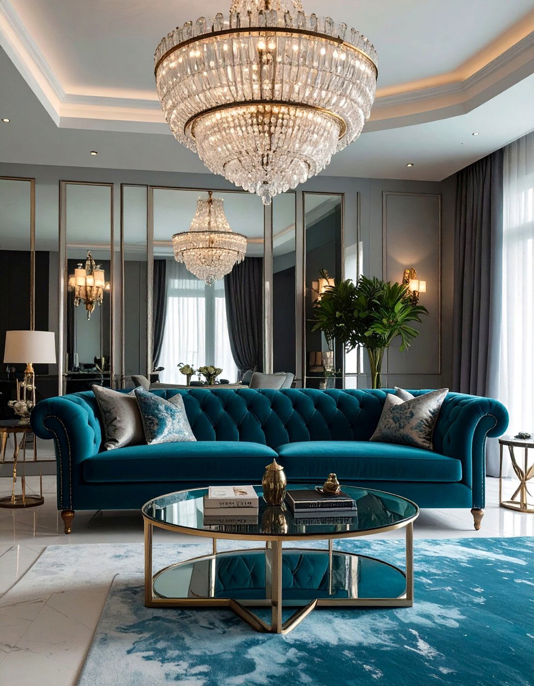 Hollywood Regency Glam Living Room - 30 interior design simulator ideas