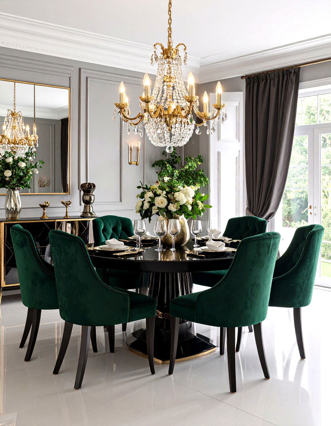 Hollywood Regency Glamour in the Dining Room - 30 1940s interior design ideas