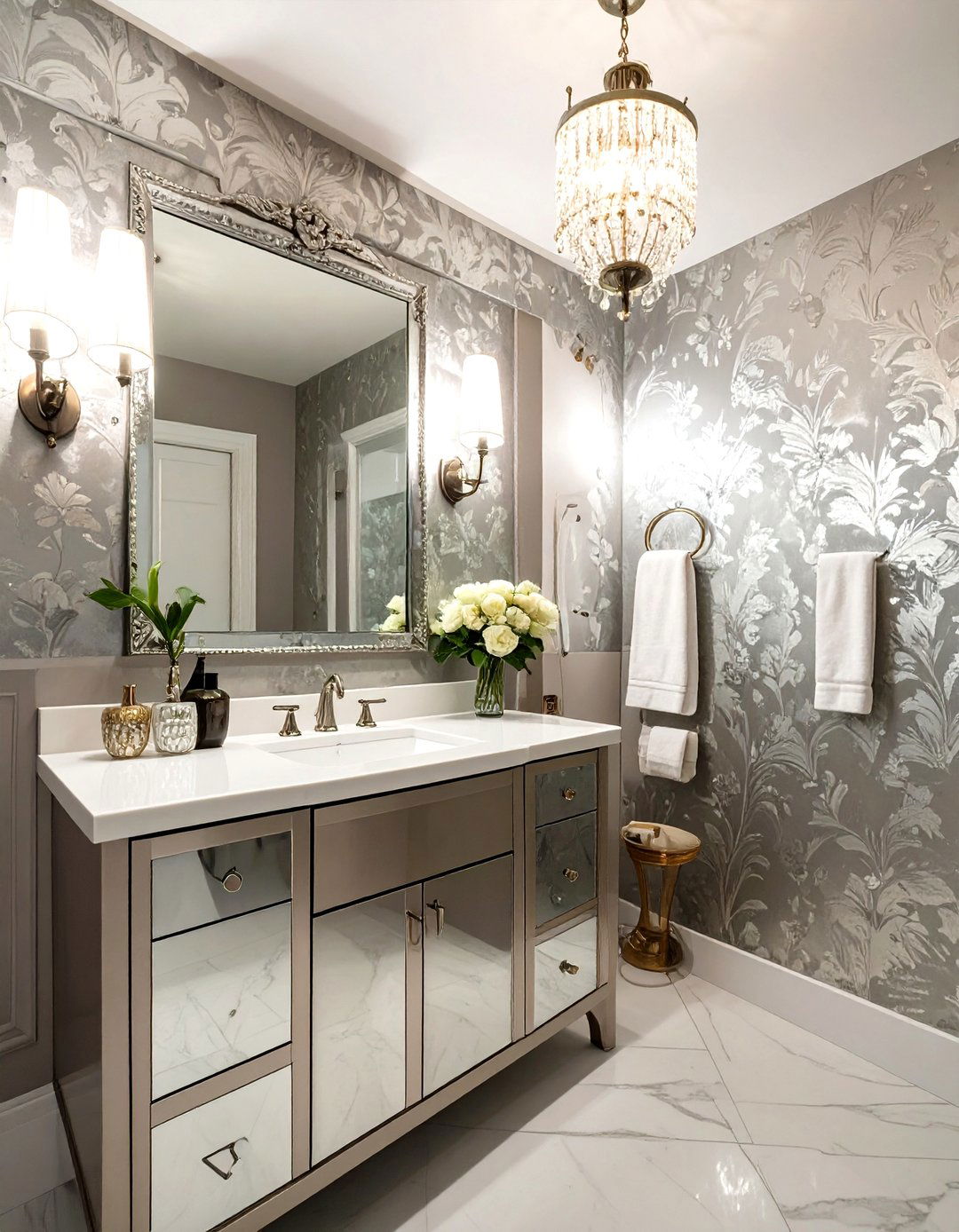 Hollywood Regency Half Bathroom - 30 half bathroom ideas