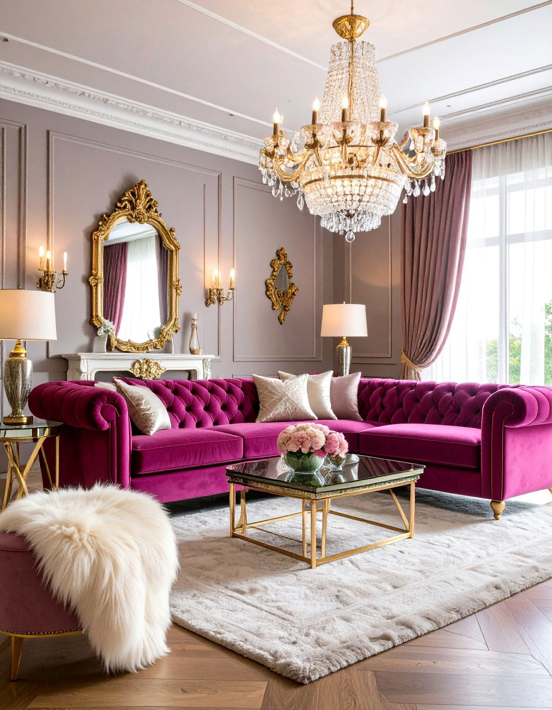 Hollywood Regency Living Area - 30 3d interior design ideas