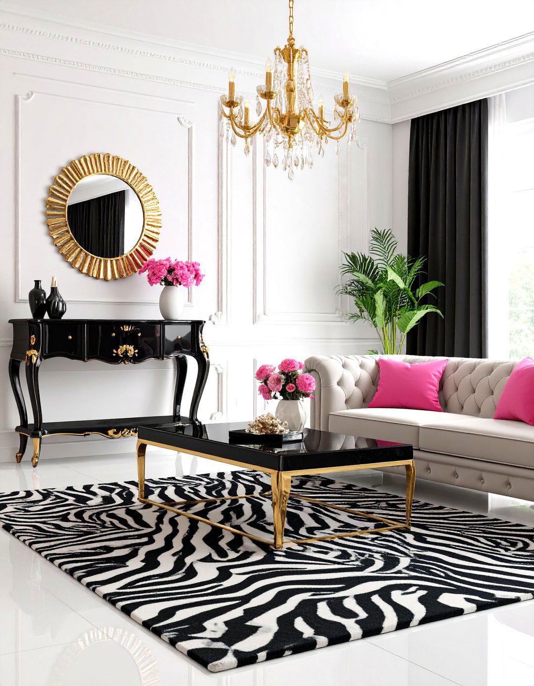 Hollywood Regency Living Room - 30 design living room ideas