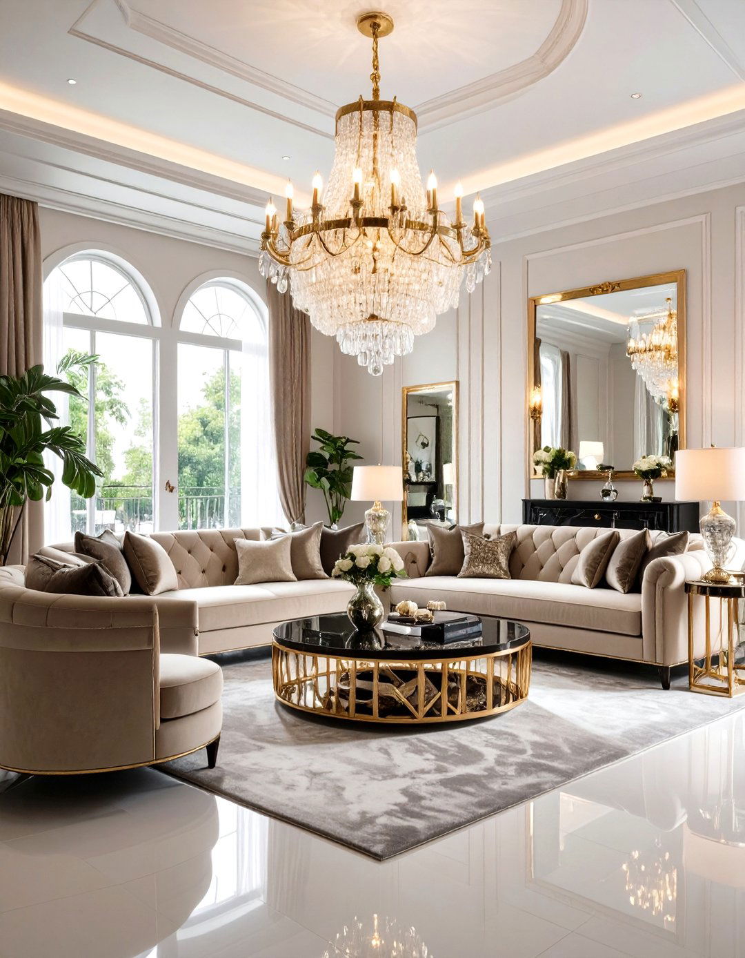 Hollywood Regency Living Room - 30 decoration ideas for living room