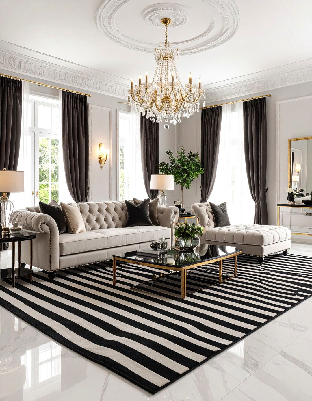 Hollywood Regency Living Room - 30 aesthetic living room ideas