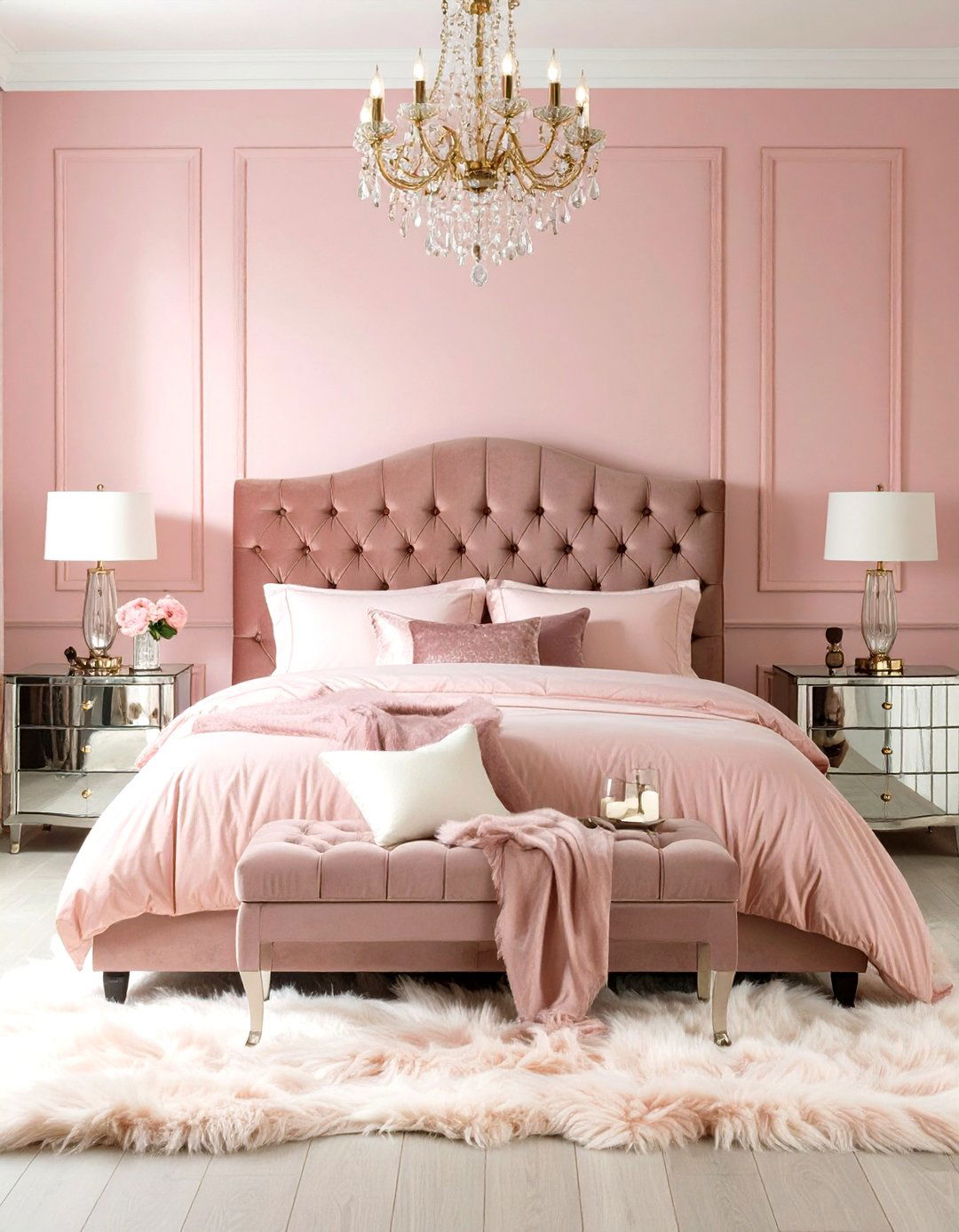 Hollywood Regency Pink Bedroom - 30 girls bedroom ideas pink
