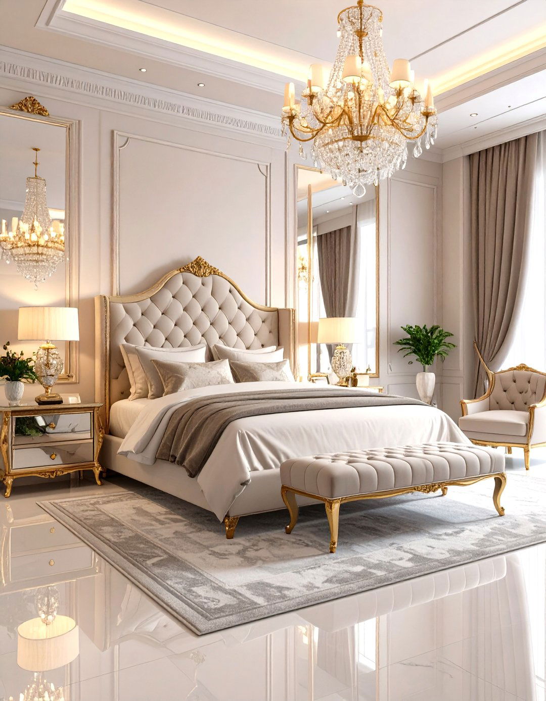 Hollywood Regency Style Room - 30 living room bedroom ideas