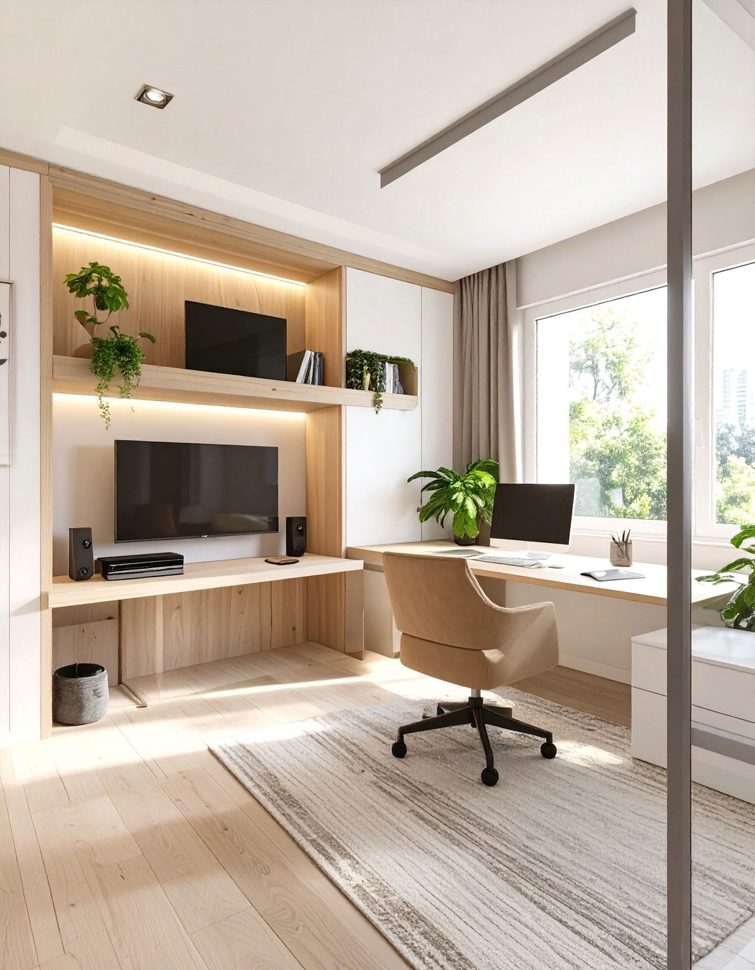 Home Office Hybrid Man Cave - 30 tiny small man cave ideas