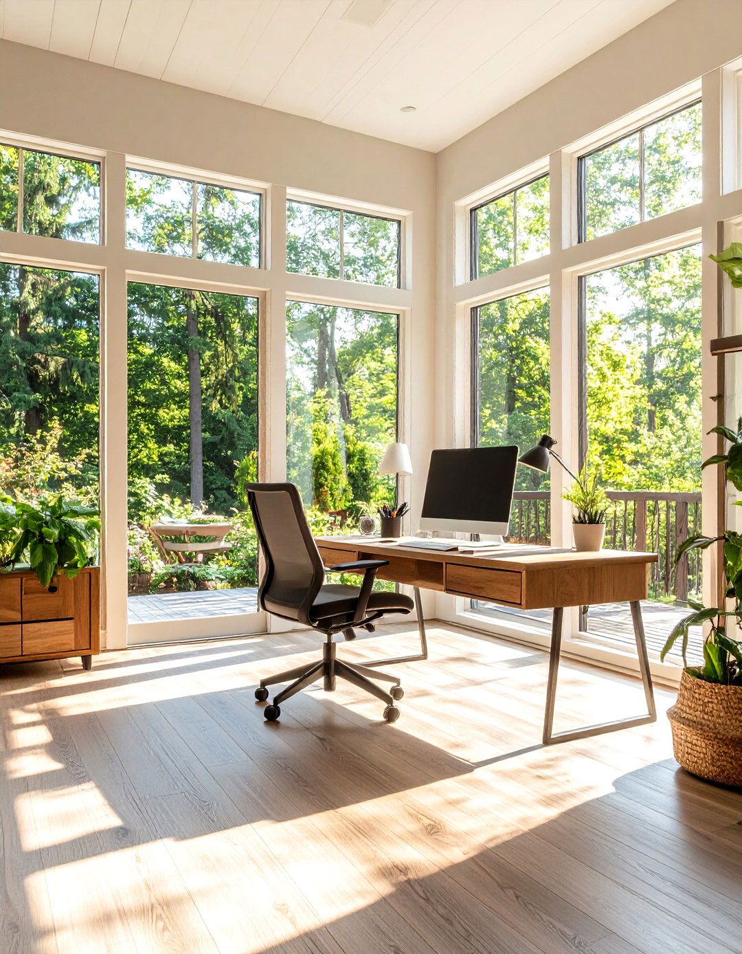 Home Office Sunroom - 30 enclosed porch ideas