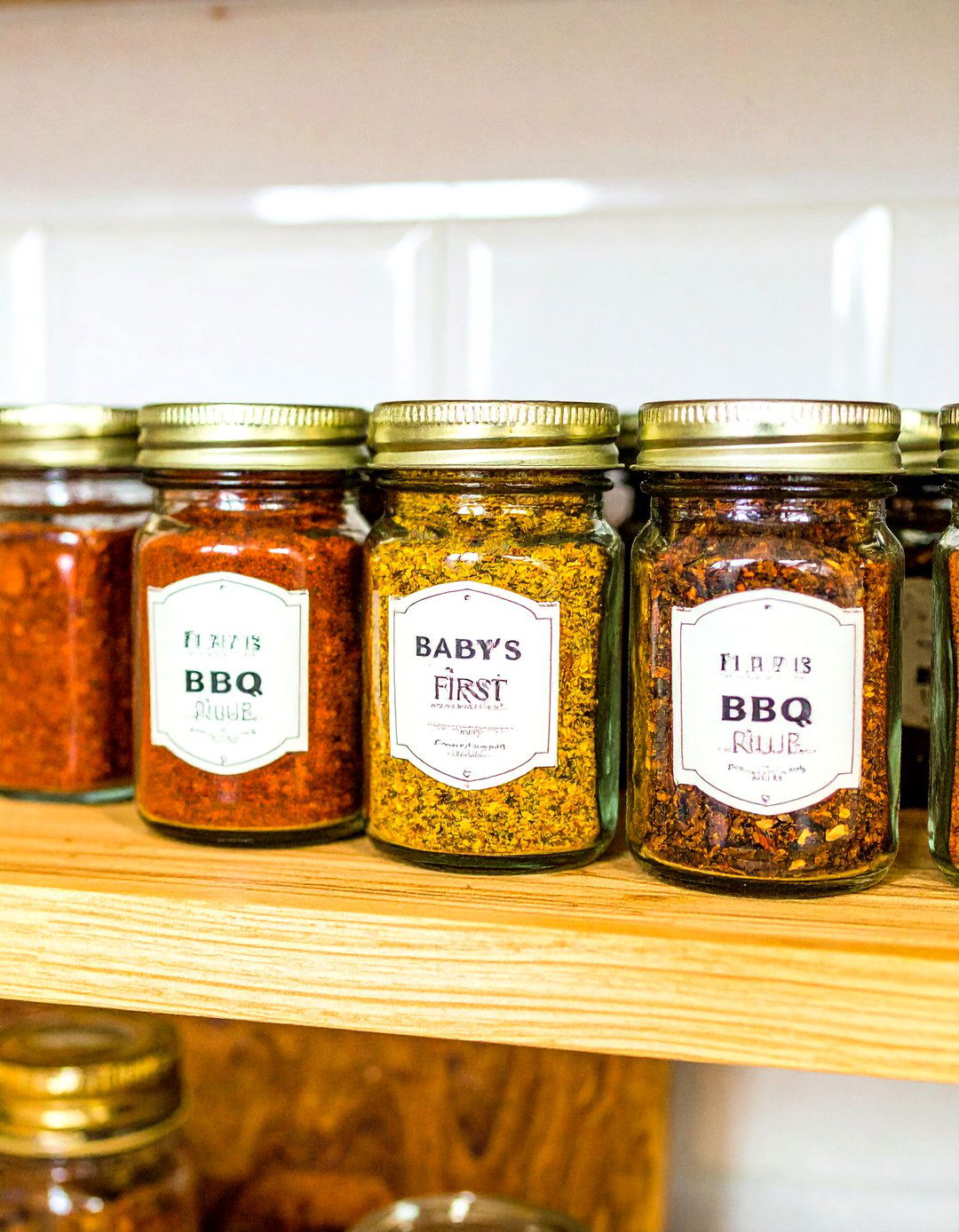 Homemade Spice Rub Jars - 30 baby shower party favor ideas
