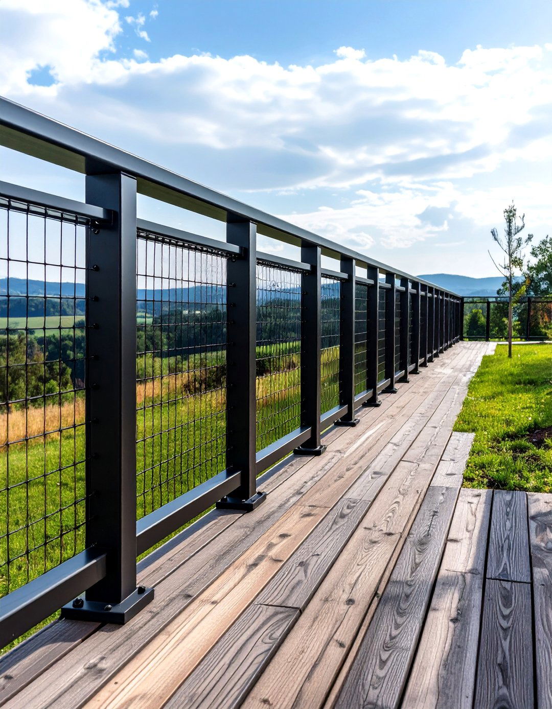 30 Modern Hog Wire Deck Railing Ideas for Your Porch - We Love Home Blog